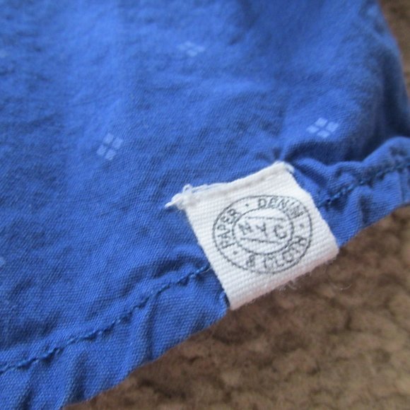 Paper Denim & Cloth Button Front Dress Shirt Boys 12M Blue Long Sleeve Collar - Picture 5 of 5